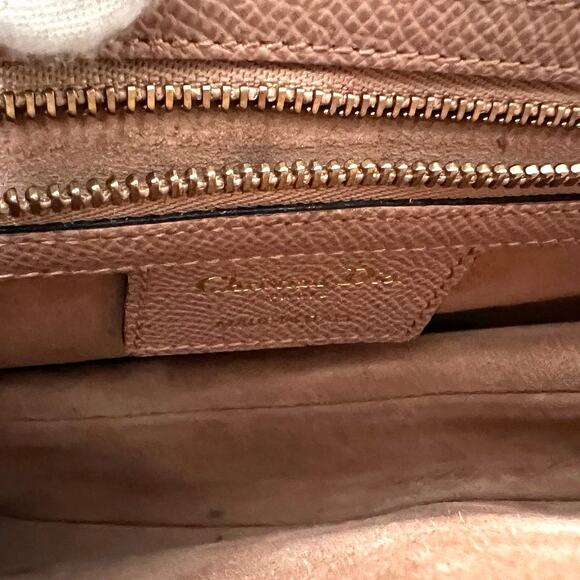 Dior Saddle Bag Warm-Taupe Grained Calf Skin *Auth w/ Additional Strap, Bag, Box - Picture 13 of 16